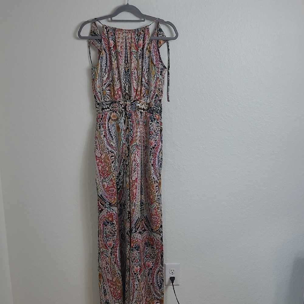 1 State Colorful Paisley Women's Printed Halter Sleeveless Wide-Leg Jumpsuit S0 - Picture 2 of 10